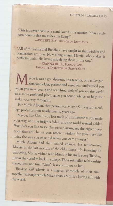 TUESDAYS WITH MORRIE - MITCH ALBOM (1997)