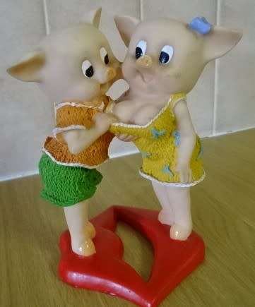 NAUGHTY PIGS COLLECTABLE ORNAMENTS