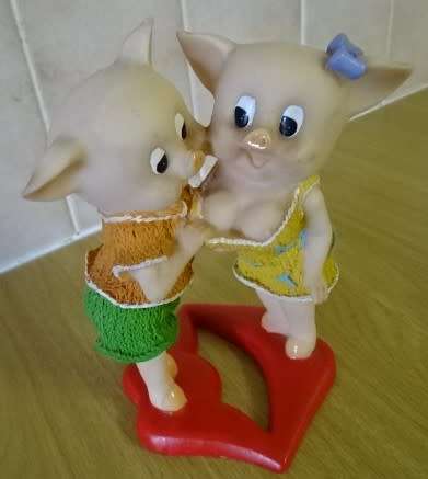 NAUGHTY PIGS COLLECTABLE ORNAMENTS