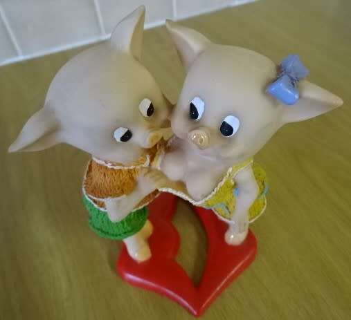 NAUGHTY PIGS COLLECTABLE ORNAMENTS