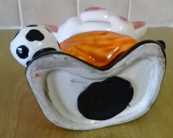FUNKY GLASS PIGGY SAVINGS BANK - A SOCCER FAN