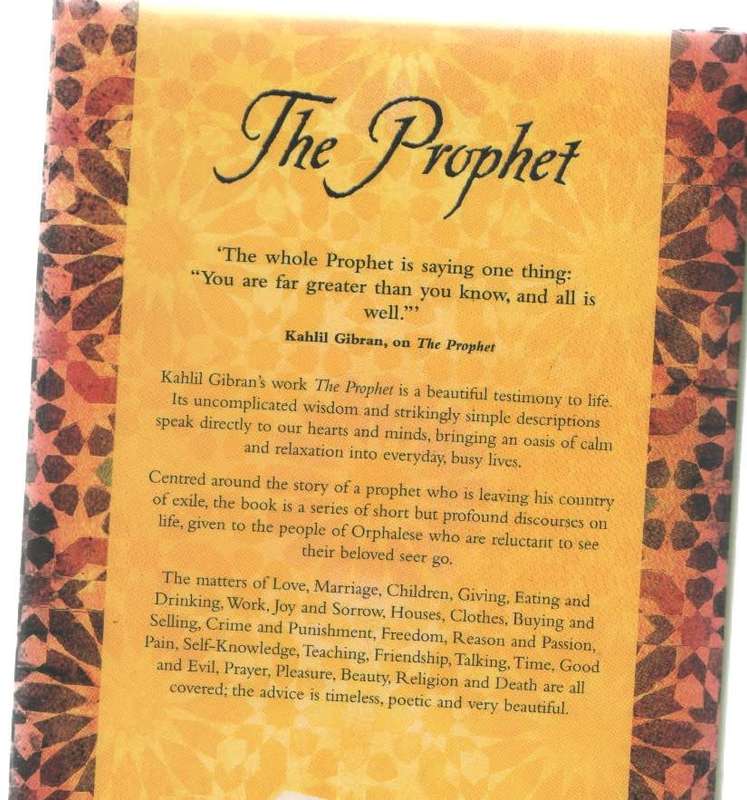THE PROPHET - KAHLIL GIBRAN  (REPRINT 2008)