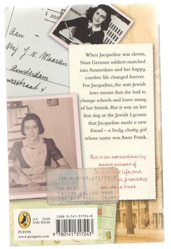 A FRIEND CALLED ANNE - JACQUELINE VAN MAARSEN