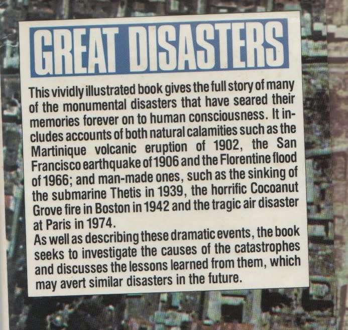 GREAT DISASTERS - JOHN CANNING (REPRINT 1984)