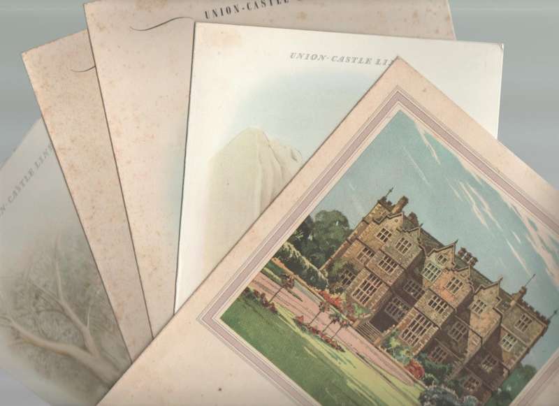 SEVEN OLD MENUS OF THE UNION-CASTLE LINE