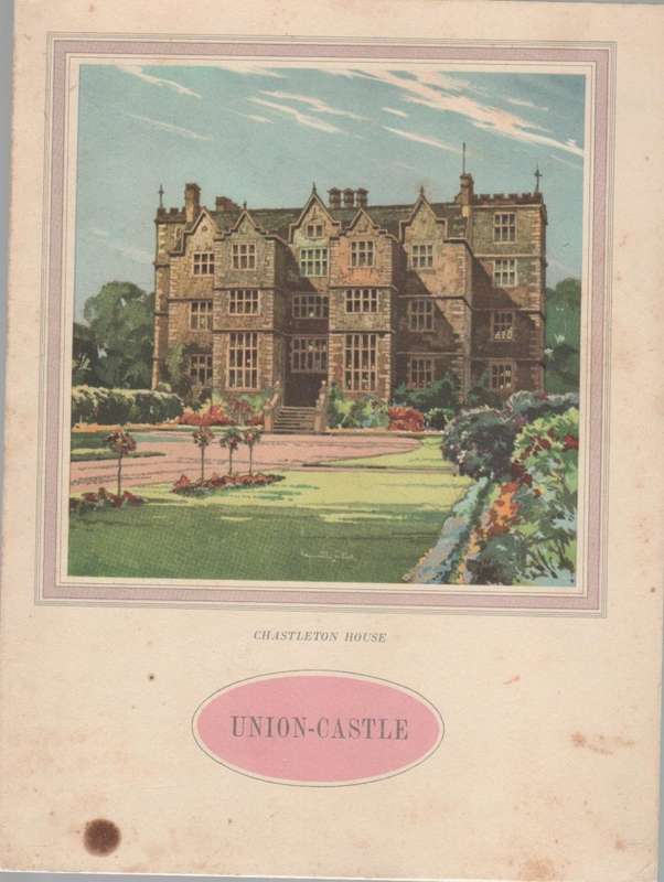 SEVEN OLD MENUS OF THE UNION-CASTLE LINE