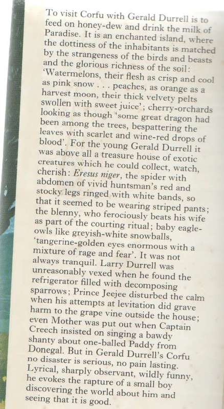 THE GARDEN OF THE GODS - GERALD DURRELL (1 ST PUBLISHED 1978)