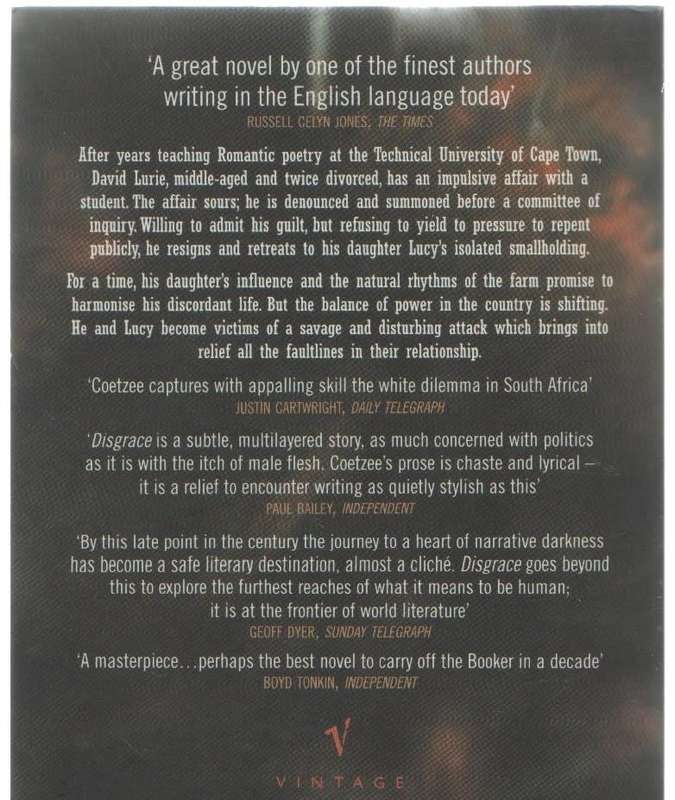 DISGRACE - J M COETZEE (1999)