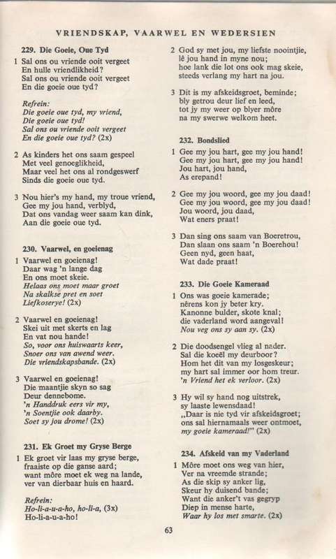 NUWE F A K SANGBUNDEL  (4 DE DRUK 1968) VOORWOORD H B THOM