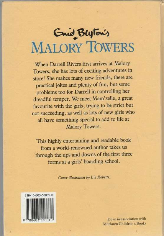 MALORY TOWERS , THE FIRST THREE BOOKS COMPLETE AND UNABRIDGED - ENID BLYTON (1993 REPRINT)