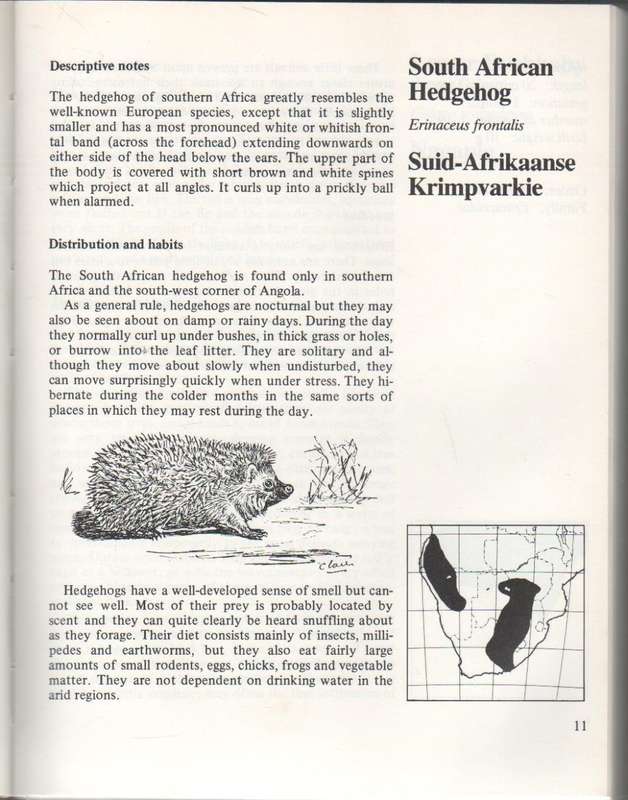 MAMMALS OF SOUTHERN AFRICA - RICHARD GOSS (1990)