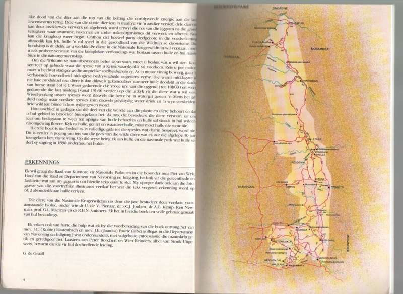 DIERE VAN DIE NASIONALE KRUGERWILDTUIN - G DE GRAAFF (1 STE UITGAWE 1987)