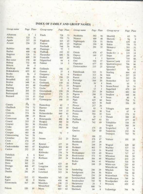 ROBERTS' BIRDS OF SOUTHERN AFRICA - GORDON LINDSAY MACLEAN (SIXTH EDITION 1993)