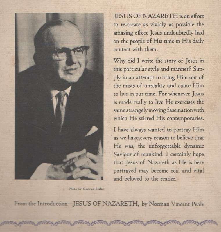 JESUS OF NAZARETH - NORMAN VINCENT PEALE (1966)