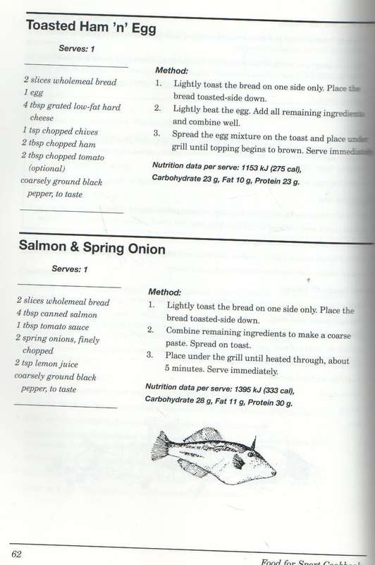 FOOD FOR SPORT COOKBOOK - CHRISTINE ROBERTS & KAREN INGE ( FOREWORD TIM NOAKES (1996)