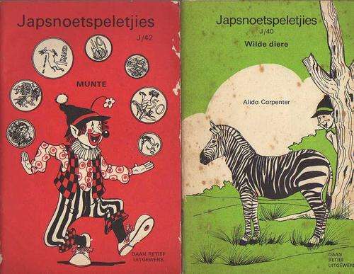 JAPSNOETSPELETJIES J/40 (WILDE DIERE) EN J/42 (MUNTE) - ALIDA CARPENTER
