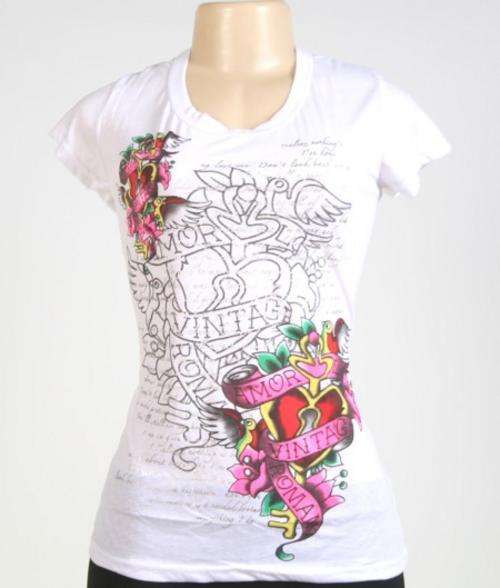 WHITE PRINT T SHIRT