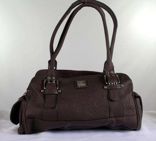 DARK BROWN LOUIS VUITTON INSPIRED HANDBAG