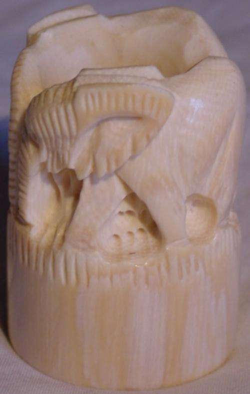 IVORY ELEPHANT CANDLE HOLDER