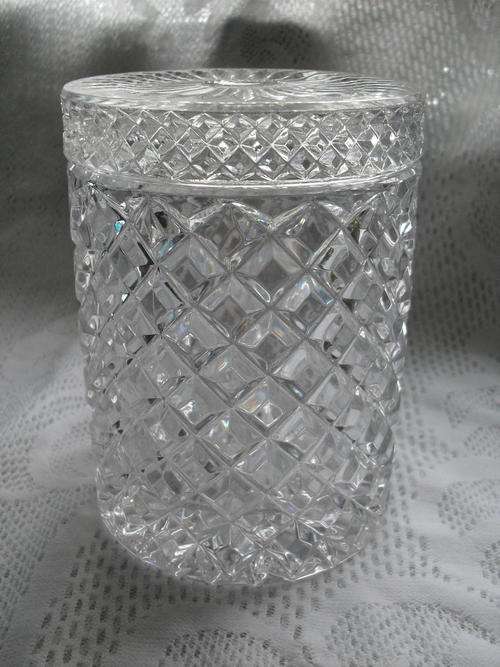 CRYSTAL COOKIE JAR WITH LID