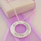 Faith, Peace, Joy Pendant STERLING SILVER