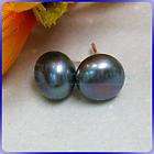 Beautiful pearl studs - std size with huggie butterflies