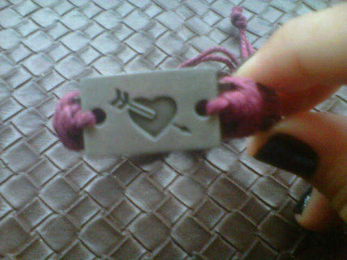 Heart on leather