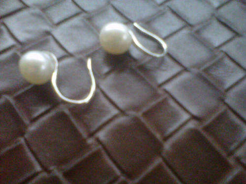 Stunning real pearl hooks