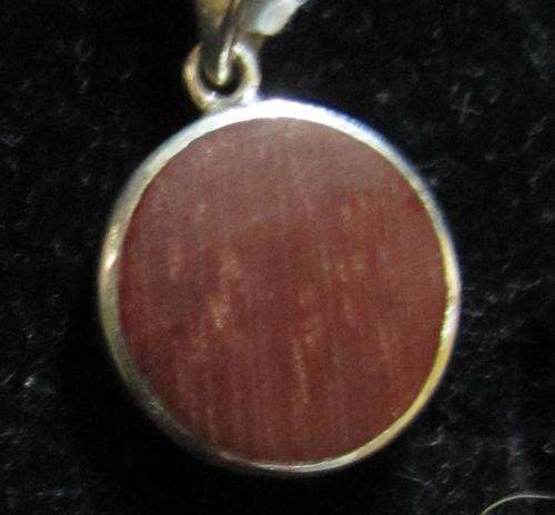 Wood and sterling silver pendant