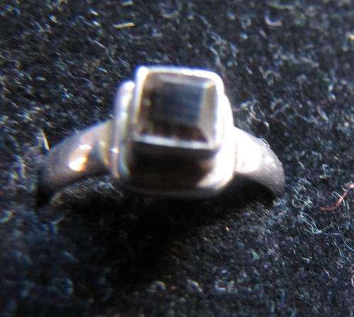 Smoky quartz in sterling silver ring size 7