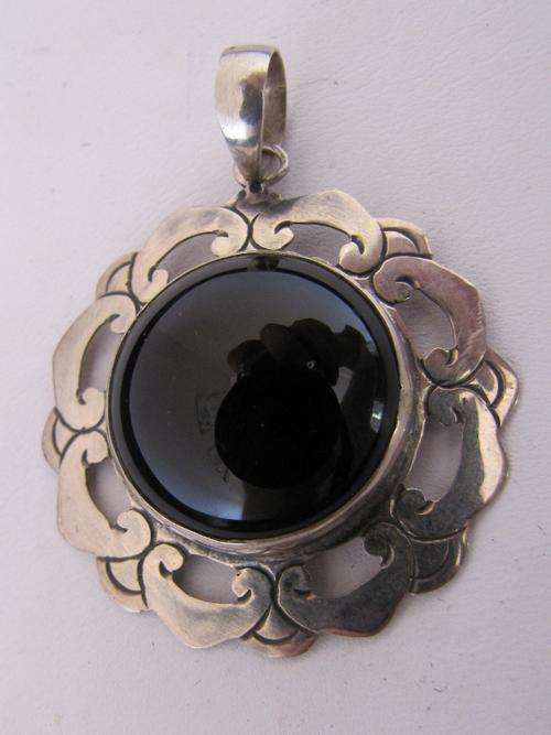 Black Onyx Pendant set in Sterling Silver
