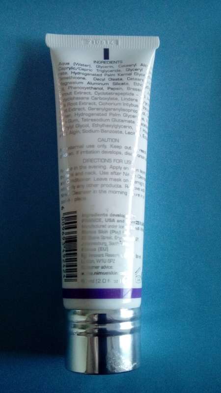 Brand new Nimue Anti-ageing leave on mask 60ml