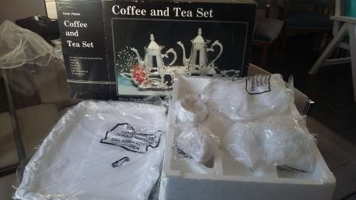 Vintage silver-plated coffee and tea set - brand new