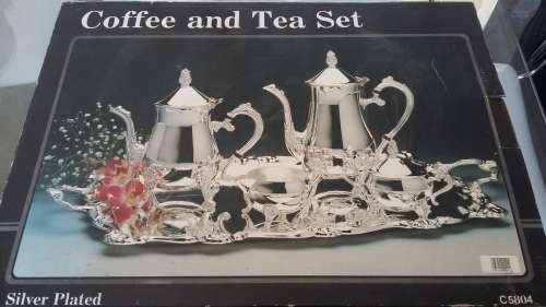 Vintage silver-plated coffee and tea set - brand new