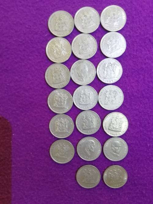 20 RSA 10 cent coins 1970-1989