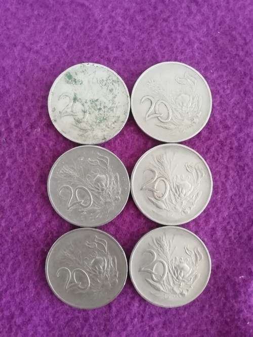 Twenty cents 4x1965 & 1x1966