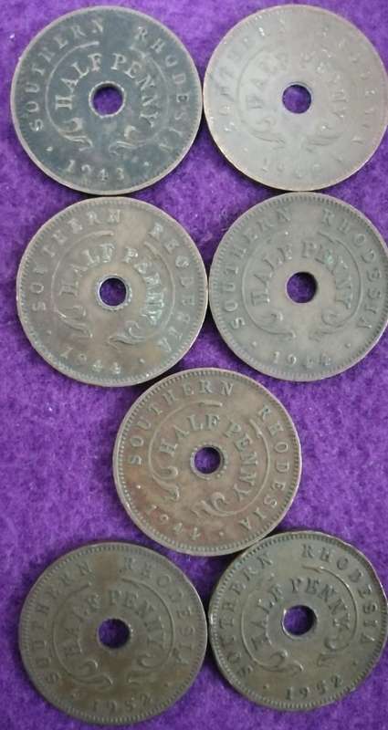 SOUTHERN RHODESIA HALF PENNIES