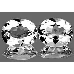 HPJ IT TAKES TWO. HUGE ULTRA RARE DEVILS HEAD WHITE TOPAZ PAIR. BIG 7.20 CTS & FLAWLESS. R21,000.00