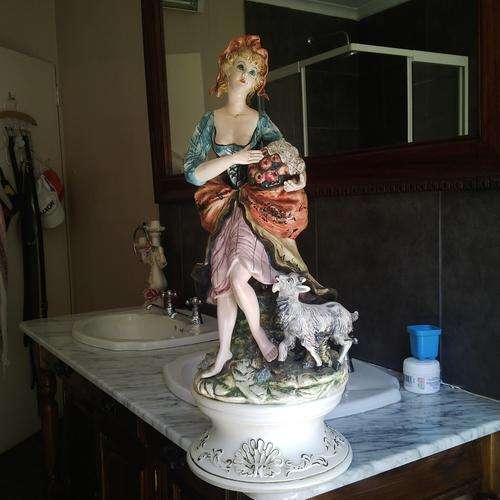 Huge Capodimonte Figure/Lampbase