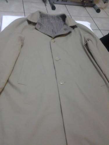 reversable brown and check over coat