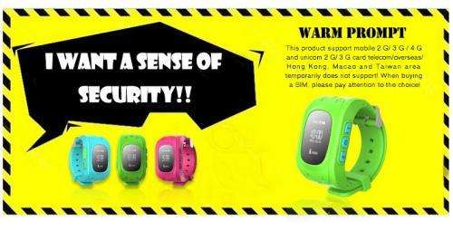 Q50 KID'S GPS TRACKING EMERGENCY SMARTWATCHES. BLACK