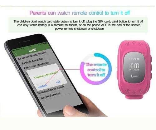 Q50 KID'S GPS TRACKING EMERGENCY SMARTWATCHES. BLACK