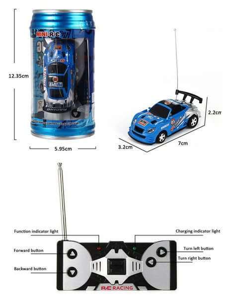 MINI REMOTE CONTROL CARS IN A CAN