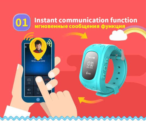 Q50 KIDS GPS TRACKING EMERGENCY SMARTWATCHES BLACK, LIGHT BLUE AND PINK