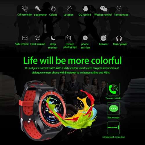 BRAND NEW R10 ANDROID/IOS BLUETOOTH 3D SMARTWATCHES 32GB OWN SIM SLOT.BLACK