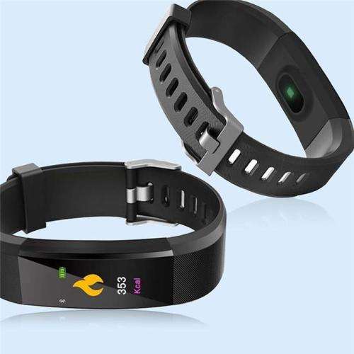 ID115 PLUS BLUETOOTH PEDOMETER HEART RATE BLOOD PRESSURE HEALTH BRACELET. BLACK, NAVY BLUE