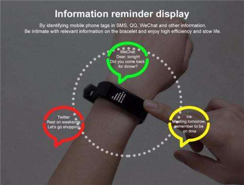 ID115 PLUS BLUETOOTH PEDOMETER HEART RATE BLOOD PRESSURE HEALTH BRACELET. BLACK, NAVY BLUE