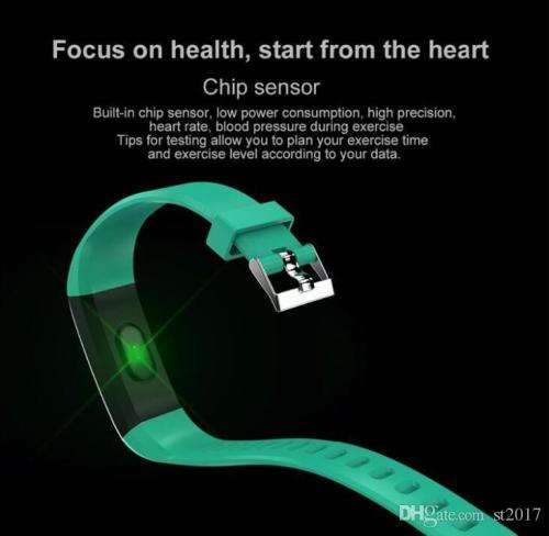 ID115 PLUS BLUETOOTH PEDOMETER HEART RATE BLOOD PRESSURE HEALTH BRACELET. BLACK, NAVY BLUE