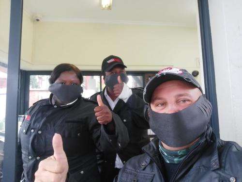 BLACK FACE MASKS POLYPROPYLENE NON-VOMEN (120) PER ORDER MINIMUM. LOCAL STOCK