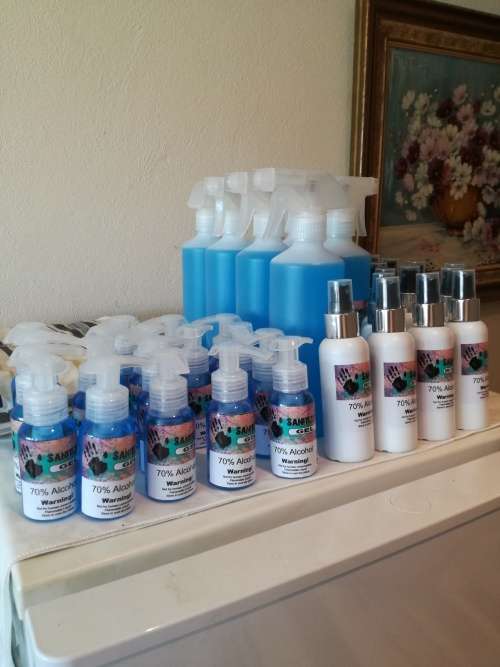 70% ALCOHOL HAND SANITIZER SPRAY 110ML. ONE FREE BLACK FACE MASKS INCLUDING ORDER.